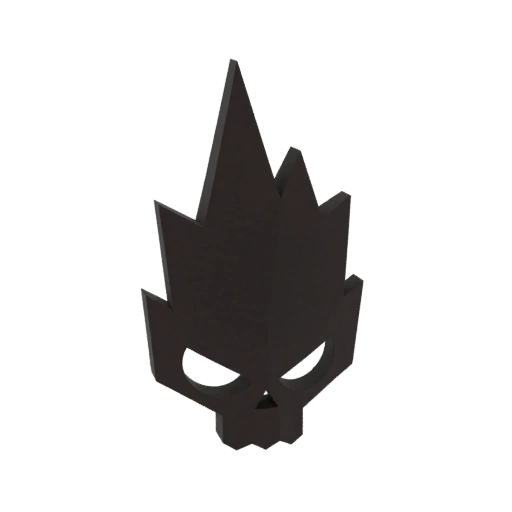 Fiery Skull Emblem 3D Model