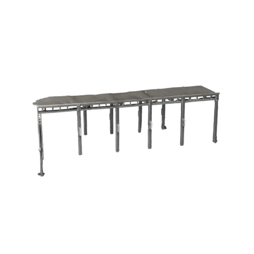 Centre de distribution modèle 3D stylisé, vue isométrique d'environnement de jeu stylisé, montrant des matériaux de bâtiment
