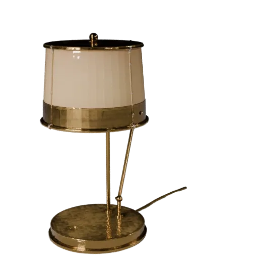 Brass Desk Lamp modular kit 3D model, top-down studio render, showing lamp form, surface, and scale cues.