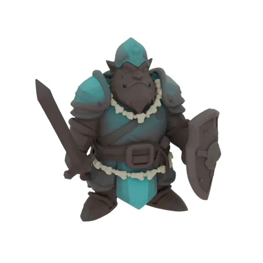 Fantasy Zwergen Paladin Miniatur STL, Drei-Viertel-Tabletop-Rendering, harzdruckbare Heldenminiatur mit stehender Pose; Schwe
