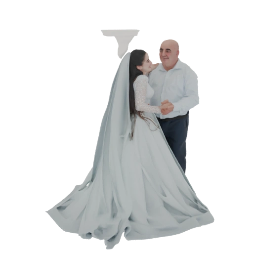 Dancing Bride and Groom 3D Model