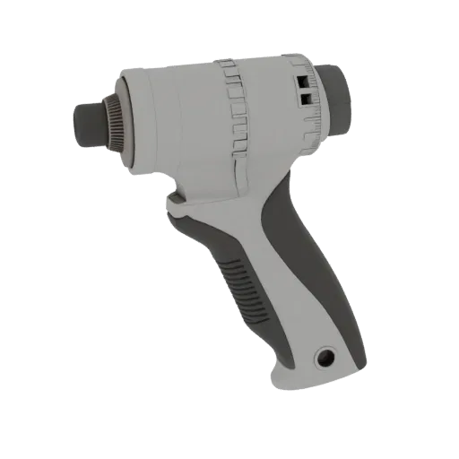 Emergency Otoscope Printable 3D model, isometric STL render, showing stainless steel, handheld tool scale.