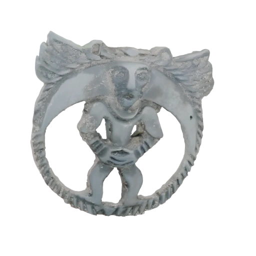 Winged Figure in Circular Frame