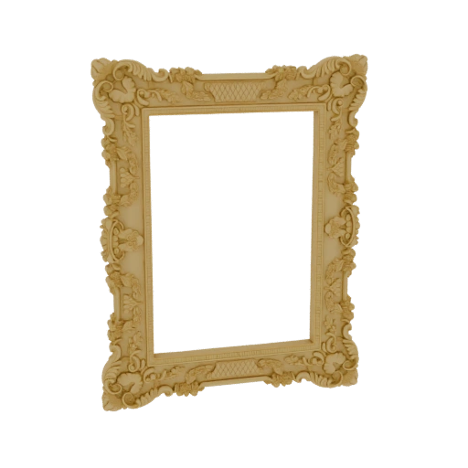 Ornate Baroque Picture Frame 3D Model