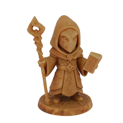 Fantasy Tiefling Wizard Miniature STL - Guard
