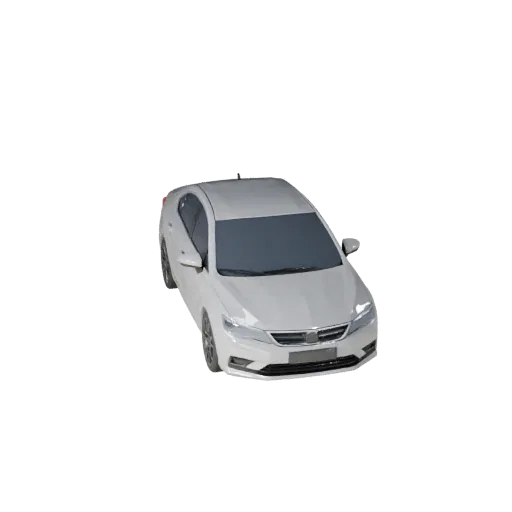 Low Poly Sedan 3D Model for Unity & Unreal PBR Asset