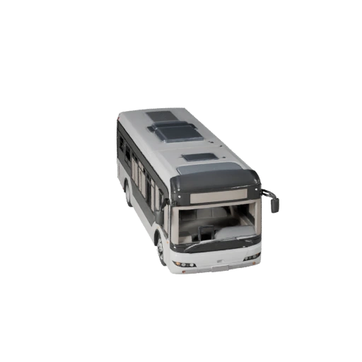 Modelo 3D de Ônibus Urbano para Unreal Engine - Asset Pronto para Jogo