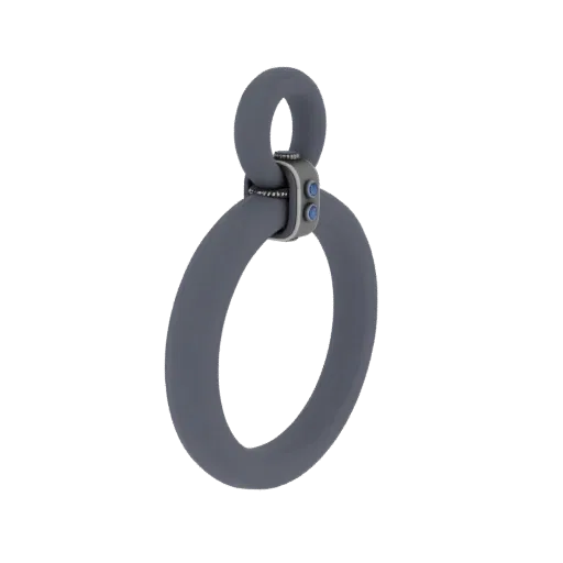 Minimal Locket product viz 3D model, side view studio render, with clean topology and PBR shading on the pendant.