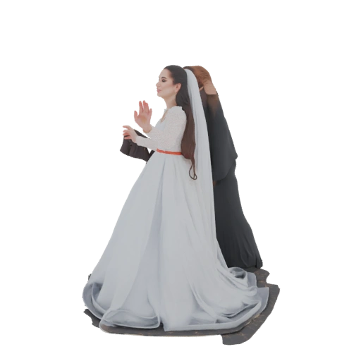 Bride and Shadow Figure 3D Model