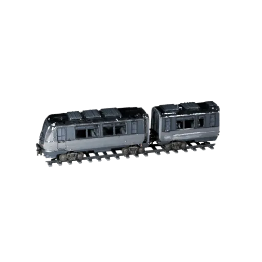 Modelo 3D de Monorraíl Futurista Listo para Juegos, vista de estudio a tres cuartos, activo de vehículo listo para producción