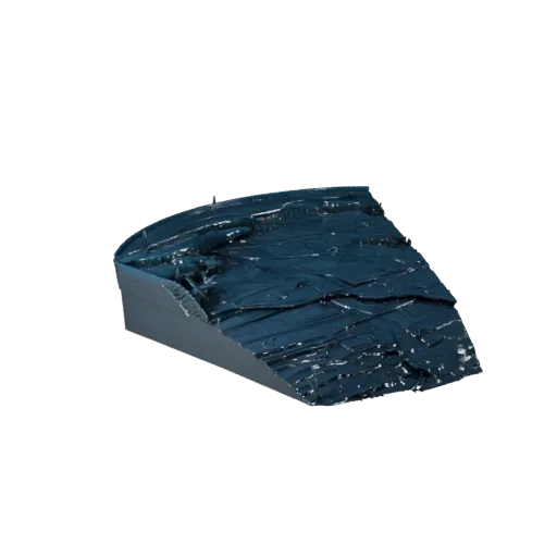 Moonlit Marsh Biome Unity 3D model, isometric viewport view, showing terrain layers, mud shelves.