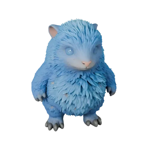 Modello STL Russian Blue ad alta poligonatura, vista isometrica, figura animale pronta per la stampa con scomposizione della