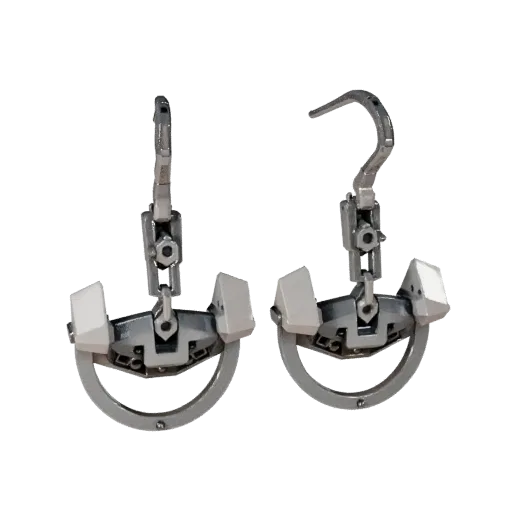 Hoop Stud Earrings game ready 3D model, perspective studio render, highlighting earring seams, edges, and finish layers.