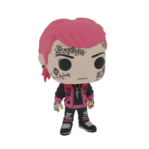 Pink-Haired Punk Character Funko Pop 3D Model