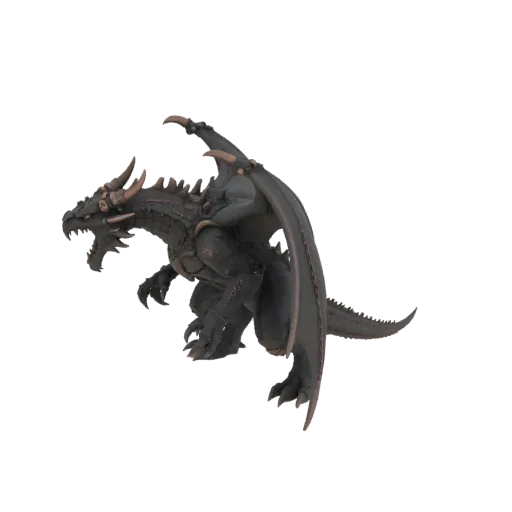 Fantasy Ancient Dragon Boss Miniature STL - Enraged