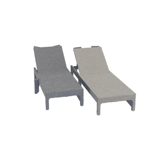 Modern Outdoor Chaise Lounges (Set of 2)