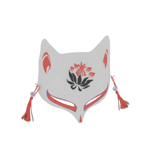 Kitsune Fox Mask with Tassels