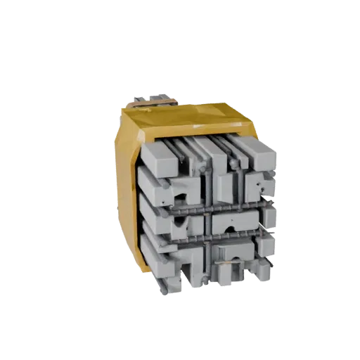 Site Safety Rebar Bundle Low Poly 3D model, game viewport three-quarter view, showing concrete, site-ready silhouettes.