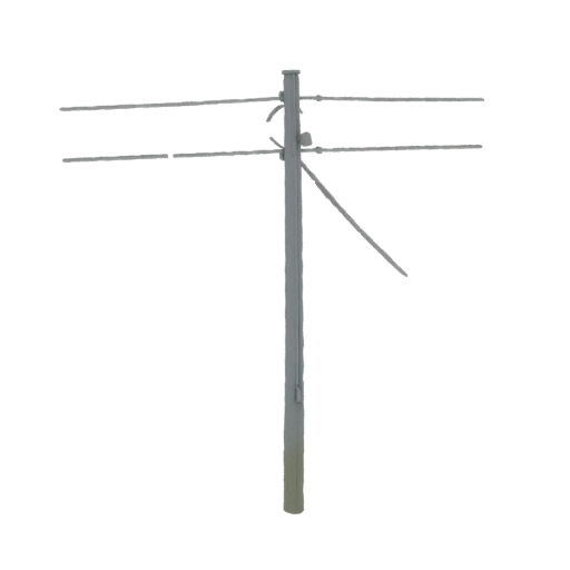 Utility Pole with Wires