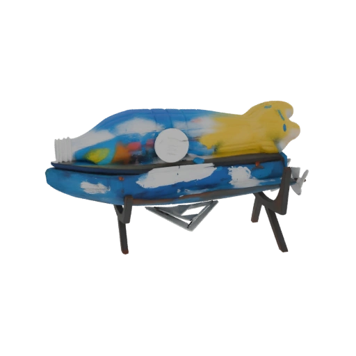Abstract Bottle Boat Sculpture
