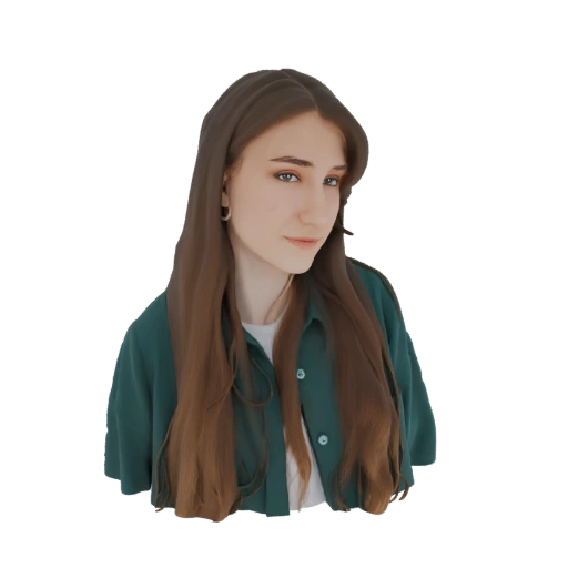 Young Woman with Long Brown Hair