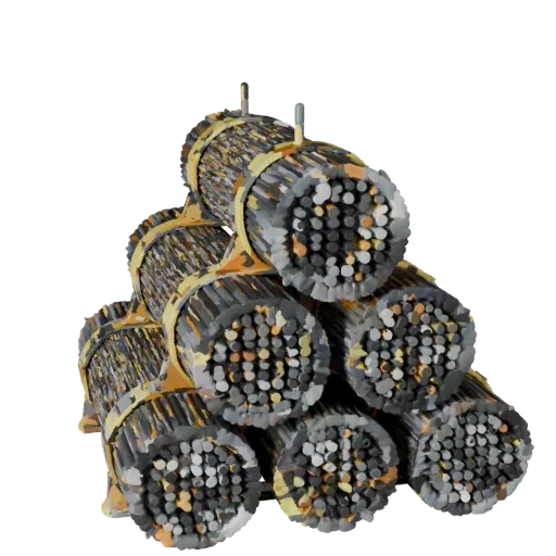 Heavy Duty Rebar Bundle Modular 3D model, isometric modular kit view, showing concrete, site-ready silhouettes.