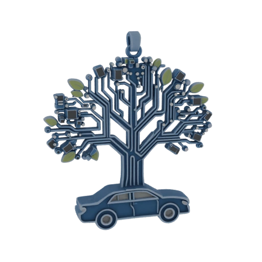 3D Model "Tree of Technology" Pendant with Car