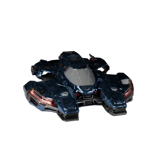Modèle 3D STL de voiture Sci-Fi imprimable, vue isométrique, atout de véhicule prêt à imprimer avec panneaux futuristes, zone