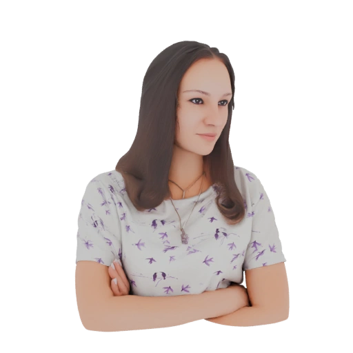 Woman in Floral Shirt