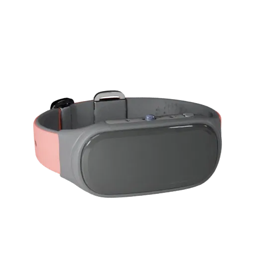 Fitness Style Band 3D model, three-quarter front view, Unity viewport, showing silicone, wearable fit.