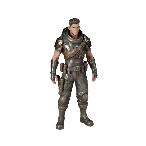 Modelo de Personaje Superviviente Post-Apocalíptico - Articulado - Endurecido en Batalla