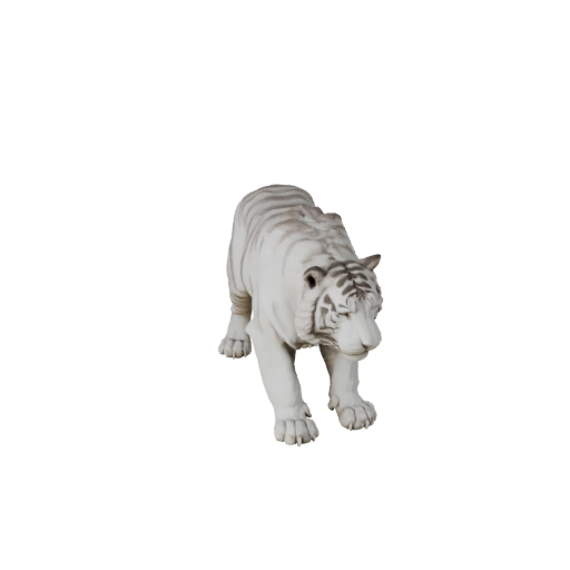 Modelo 3D Tigre Blanco de Alto Poligonaje - Recurso STL Detallado para Impresión