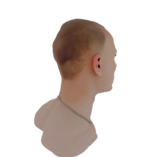 Bald Man Bust with Chain