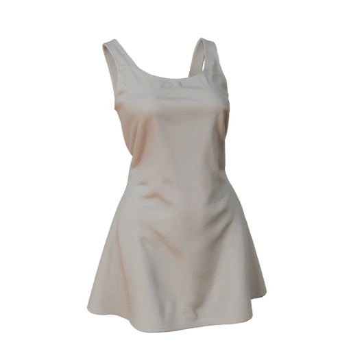 Mini Vestido Modelo 3D para Iluminación de Estudio y Cine