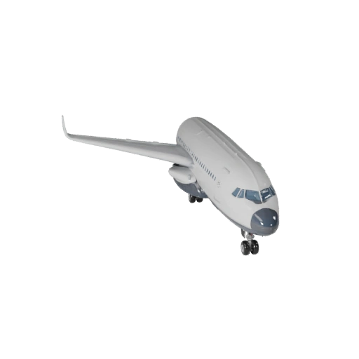 Aereo di linea commerciale 3D Model per Blender - Pronto per il rendering