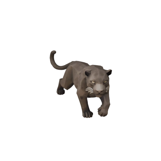 Modèle 3D de Panthère Low Poly - Asset Unity avec FBX | Libre de droits