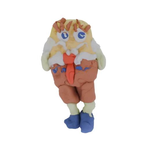 Claymation Character with Tie
