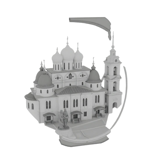 Orthodox Church Complex 3D Model