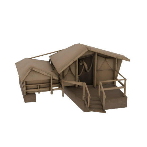 Tropical Hut Diorama Model