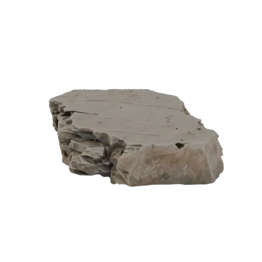 Ruined Stone Slab Scatter Printable 3D model, isometric tabletop STL render, showing stratified stone, rock faces.