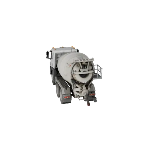 Roadwork Concrete Mixer Realistic 3D model, three-quarter studio render, showing concrete, site-ready silhouettes.