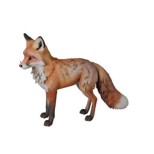 Red Fox 3D Model for Blender - PBR Asset with Textures | PBR