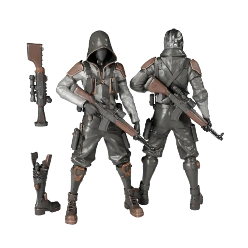 Anime Sniper Character Model - Rigged