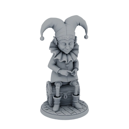 Jester with Treasure Chest Miniature