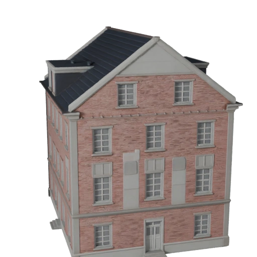 Koloniales Haus 3D-Modell - Realistisches Archviz-Asset für Arch
