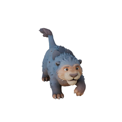 Modelo 3D de Leão-Marinho Desenho Animado - Asset Estilizado para Animação | PBR