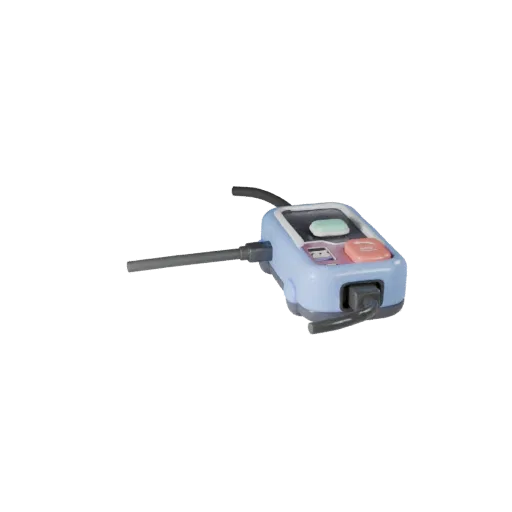 Rgb USB Hub Stylized 3D model, stylized isometric render, showing plastic shells, desktop scale.