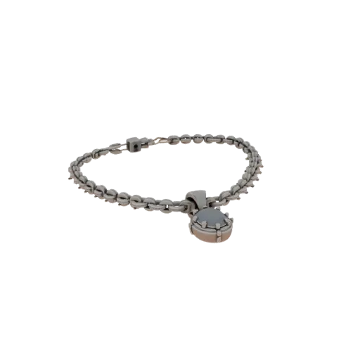 Statement Necklace scene ready 3D model, three-quarter studio render, showing necklace silhouette and surface contrast.