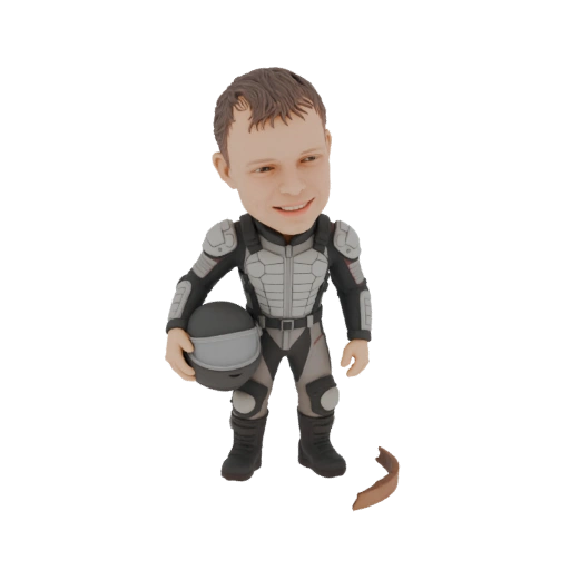 Motorcycle Racer Bobblehead 3D Model
