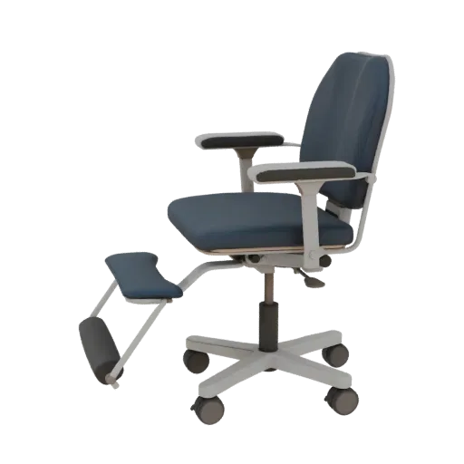 Ward Exam Chair High Poly 3D model, close-up studio render, showing painted metal, clinical silhouette.